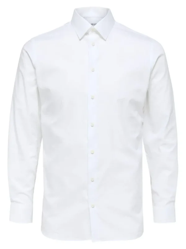Skjorter>SELECTED LANGÆRMET SLIM FIT SKJORTE White