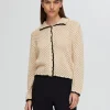 Strik>SELECTED LANGÆRMET STRIKKET CARDIGAN Beige