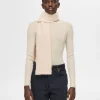 Strik>SELECTED LANGÆRMET STRIKKET TOP Beige