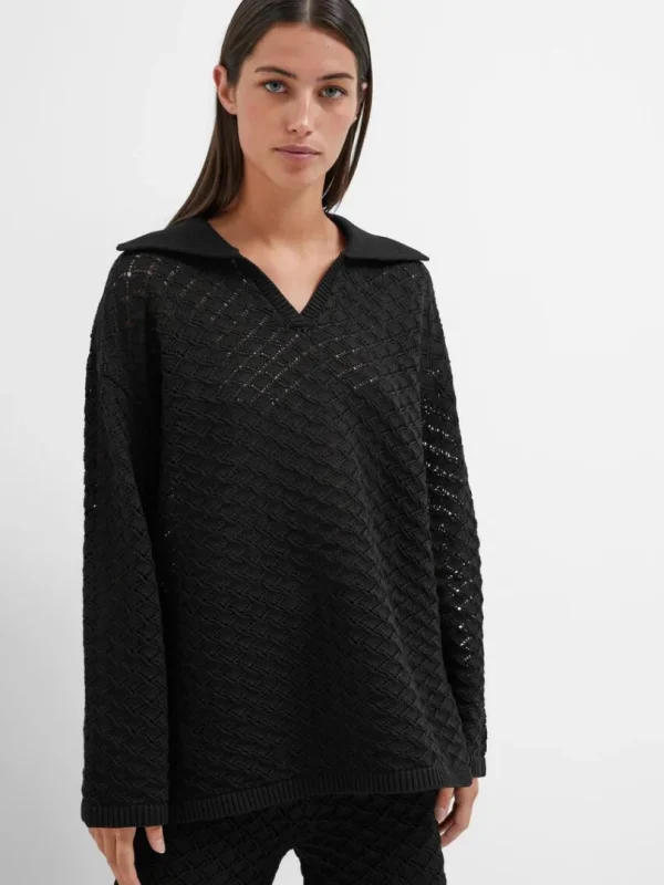 Toppe Og Bluser | Strik>SELECTED LANGÆRMET STRIKKET TOP Black