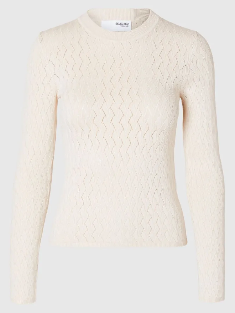 langrmet_strikket_top_5-6.webp Strik>SELECTED LANGÆRMET STRIKKET TOP Beige