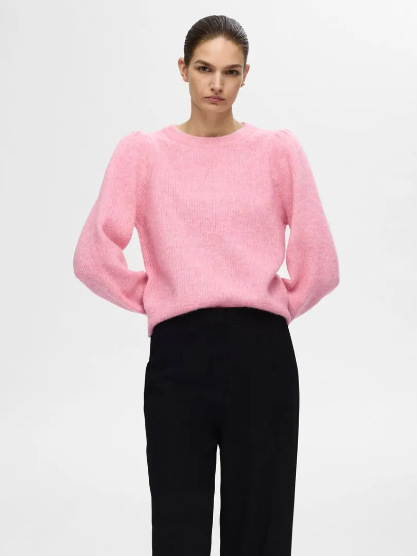 langrmet_striktrje_0-21.webp Strik>SELECTED LANGÆRMET STRIKTRØJE Pink