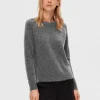 Strik>SELECTED LANGÆRMET STRIKTRØJE Grey