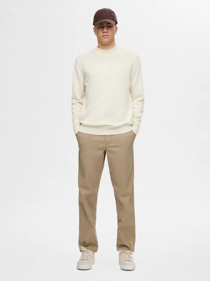 langrmet_striktrje_1-41.webp Strik>SELECTED LANGÆRMET STRIKTRØJE Beige