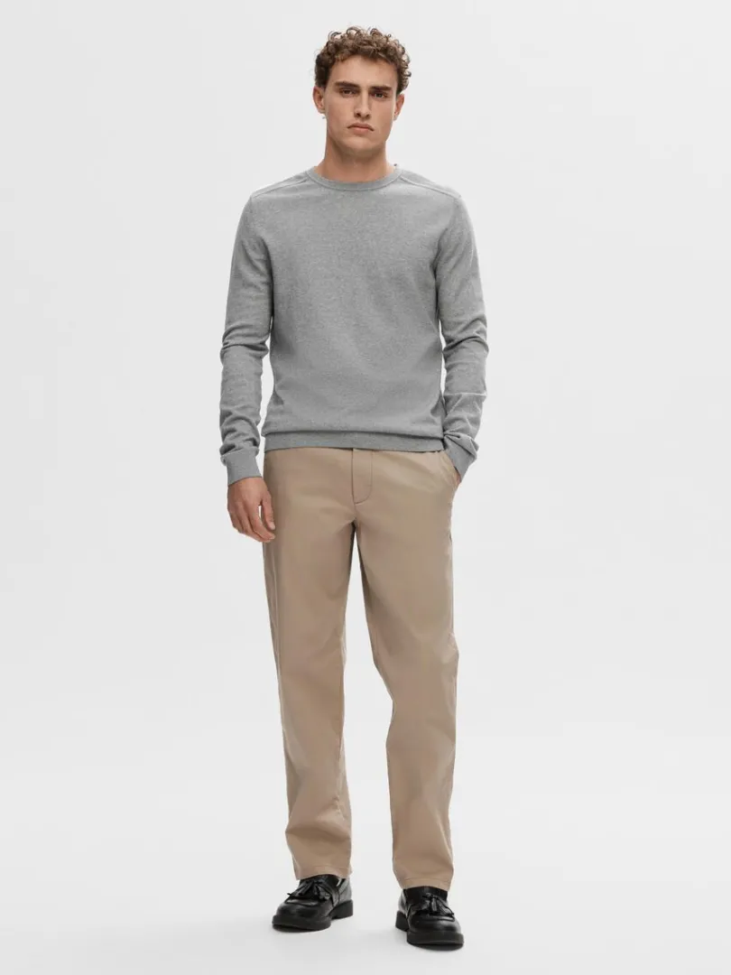 langrmet_striktrje_1-46.webp Strik>SELECTED LANGÆRMET STRIKTRØJE Grey