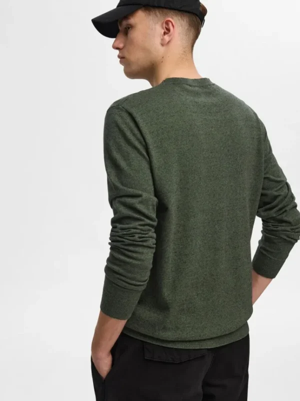 Strik>SELECTED LANGÆRMET STRIKTRØJE Green