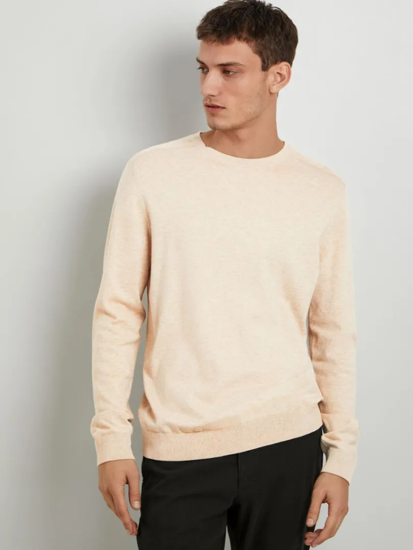 langrmet_striktrje_2-45.webp Strik>SELECTED LANGÆRMET STRIKTRØJE Beige