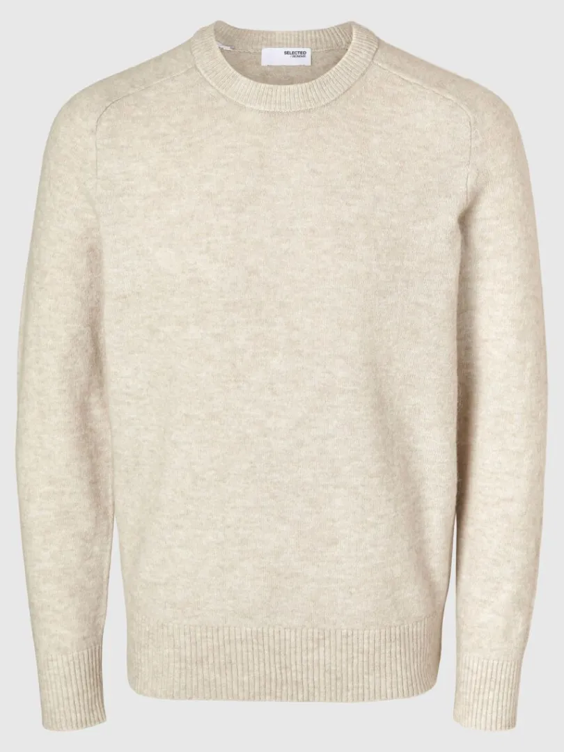 langrmet_striktrje_4-28.webp Strik>SELECTED LANGÆRMET STRIKTRØJE Beige