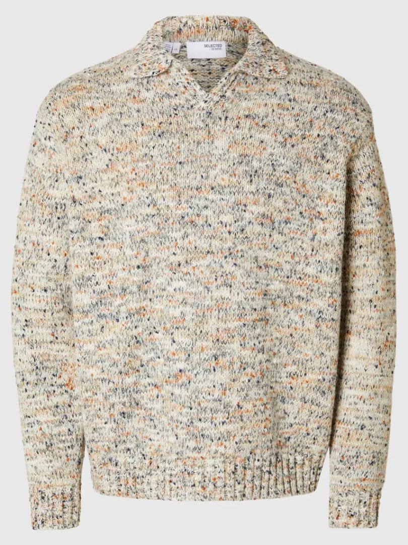 langrmet_striktrje_4-33.webp Strik>SELECTED LANGÆRMET STRIKTRØJE Beige