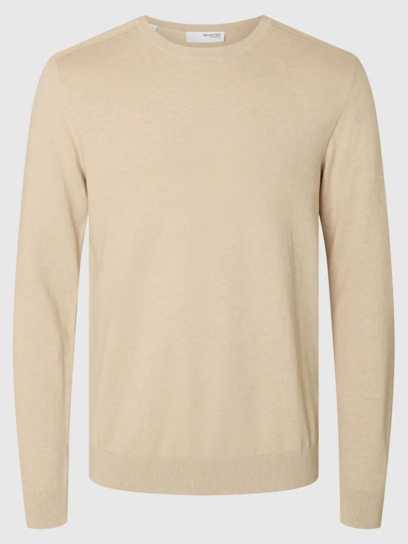 langrmet_striktrje_4-45.webp Strik>SELECTED LANGÆRMET STRIKTRØJE Beige