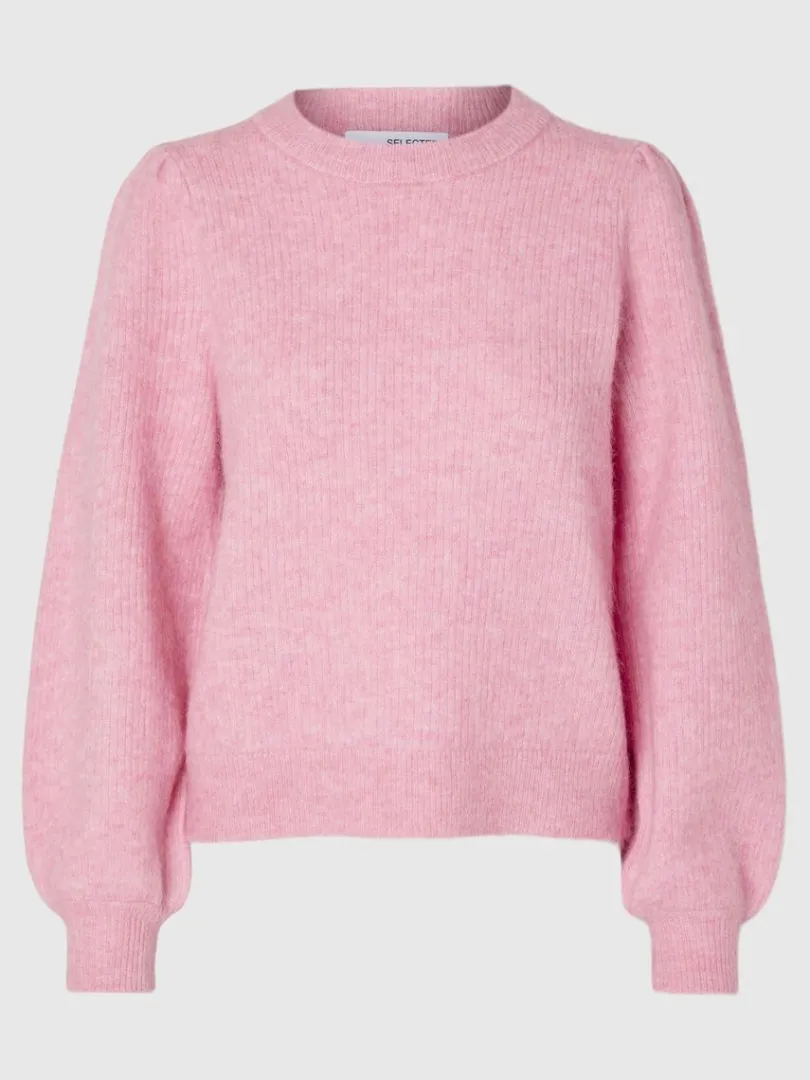 langrmet_striktrje_5-17.webp Strik>SELECTED LANGÆRMET STRIKTRØJE Pink