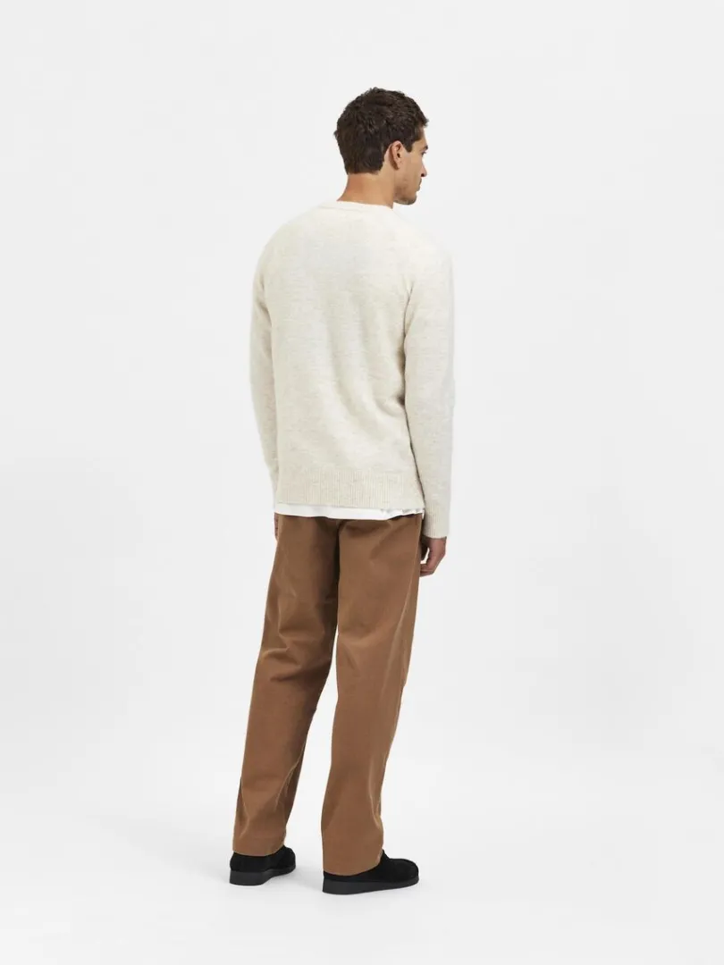 langrmet_striktrje_5-26.webp Strik>SELECTED LANGÆRMET STRIKTRØJE Beige
