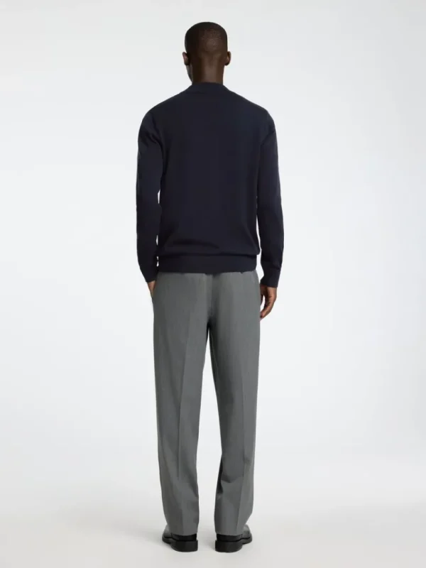 Strik>SELECTED LANGÆRMET STRIKTRØJE Blue