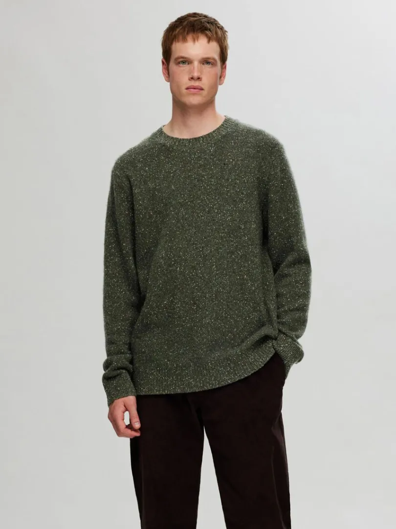 langrmet_sweater_med_rund_0-1.webp Strik>SELECTED LANGÆRMET SWEATER MED RUND HALS Green