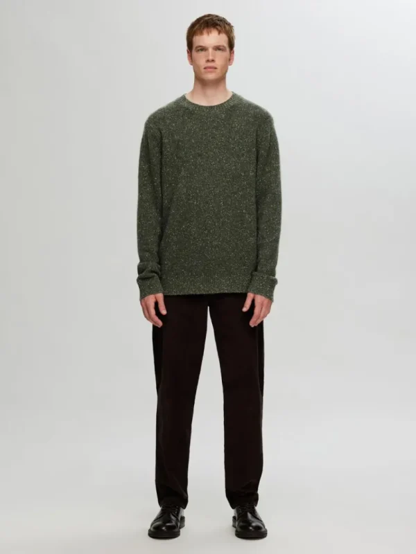 Strik>SELECTED LANGÆRMET SWEATER MED RUND HALS Green