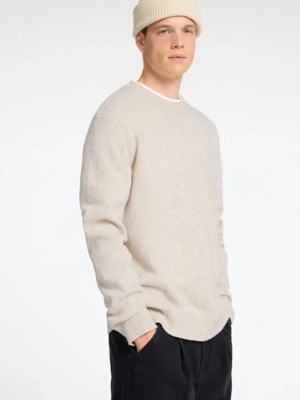 Strik>SELECTED LANGÆRMET SWEATER MED RUND HALS Beige
