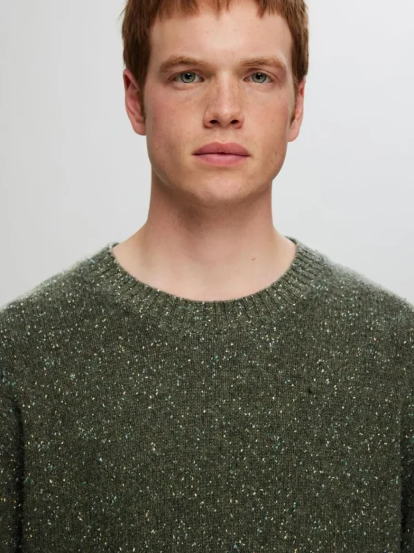 Strik>SELECTED LANGÆRMET SWEATER MED RUND HALS Green
