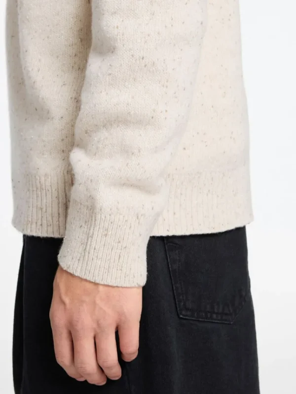 Strik>SELECTED LANGÆRMET SWEATER MED RUND HALS Beige