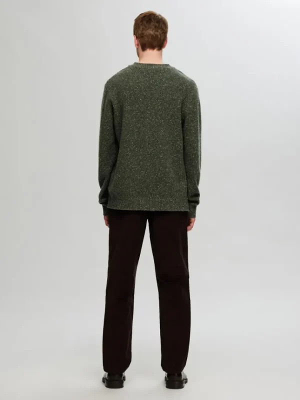 Strik>SELECTED LANGÆRMET SWEATER MED RUND HALS Green