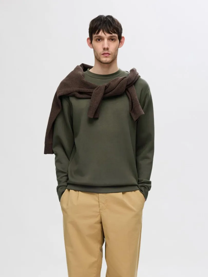 langrmet_sweatshirt_0-3.webp Hættetrøjer & Sweatshirts>SELECTED LANGÆRMET SWEATSHIRT Green