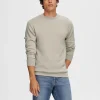 Hættetrøjer & Sweatshirts>SELECTED LANGÆRMET SWEATSHIRT Beige