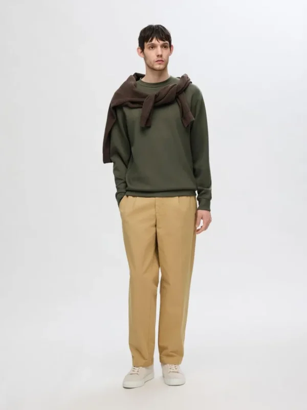 Hættetrøjer & Sweatshirts>SELECTED LANGÆRMET SWEATSHIRT Green