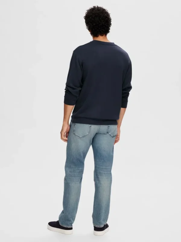 Hættetrøjer & Sweatshirts>SELECTED LANGÆRMET SWEATSHIRT Blue