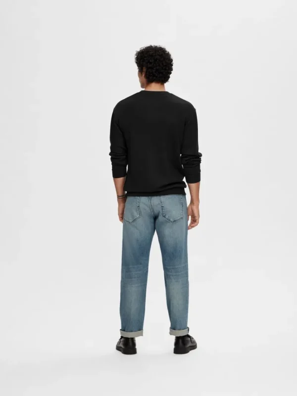 Hættetrøjer & Sweatshirts>SELECTED LANGÆRMET SWEATSHIRT Black