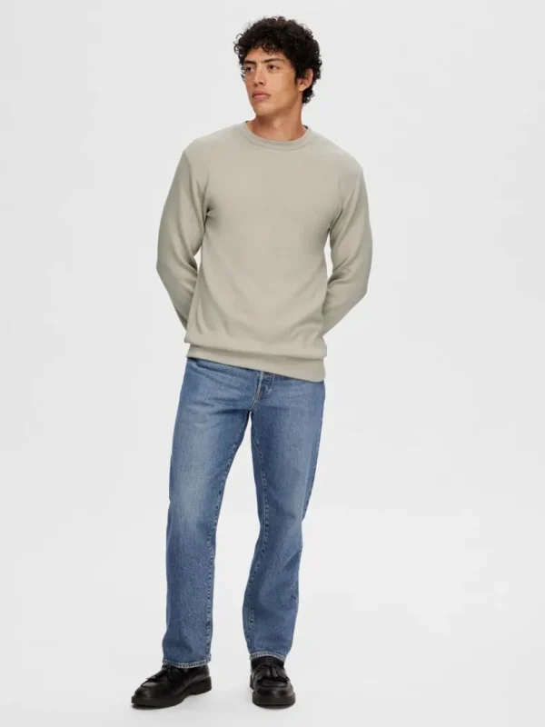 Hættetrøjer & Sweatshirts>SELECTED LANGÆRMET SWEATSHIRT Beige
