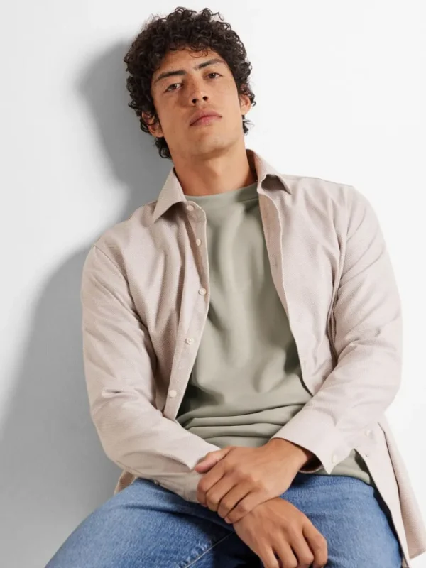 Hættetrøjer & Sweatshirts>SELECTED LANGÆRMET SWEATSHIRT Beige