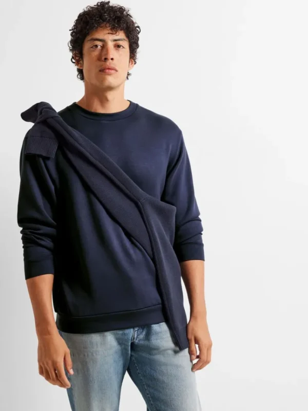 Hættetrøjer & Sweatshirts>SELECTED LANGÆRMET SWEATSHIRT Blue