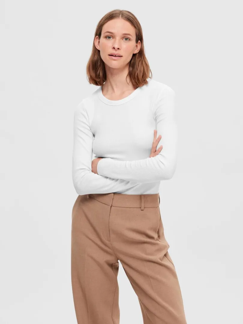langrmet_tshirt_0-2.webp T-shirts>SELECTED LANGÆRMET T-SHIRT White