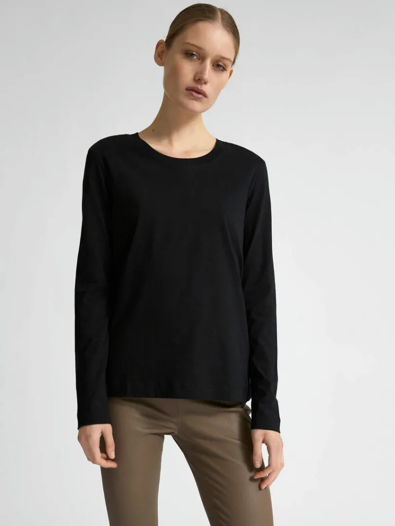 langrmet_tshirt_0-4.webp T-shirts>SELECTED LANGÆRMET T-SHIRT Black