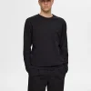 T-shirts>SELECTED LANGÆRMET T-SHIRT Black