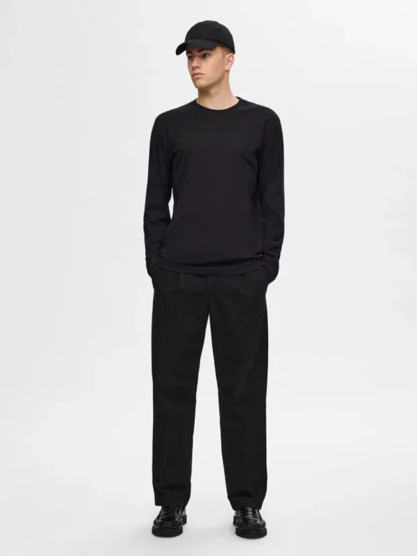 T-shirts>SELECTED LANGÆRMET T-SHIRT Black