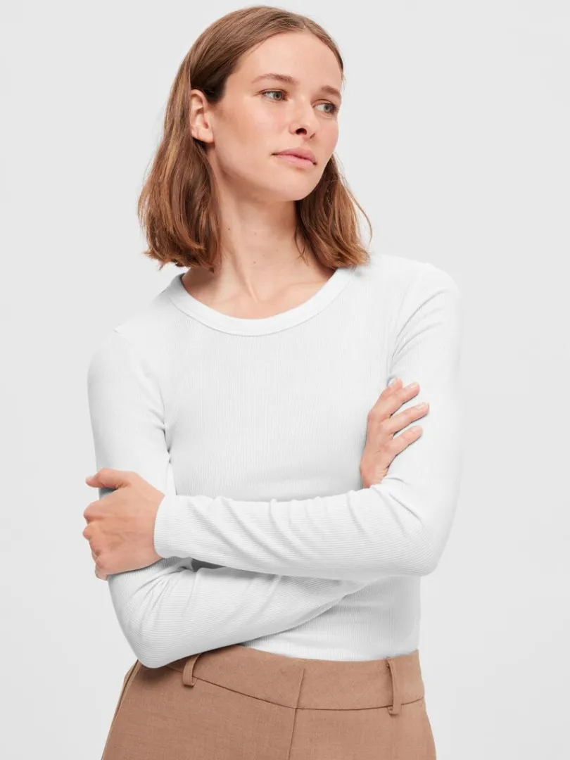 langrmet_tshirt_2-2.webp T-shirts>SELECTED LANGÆRMET T-SHIRT White