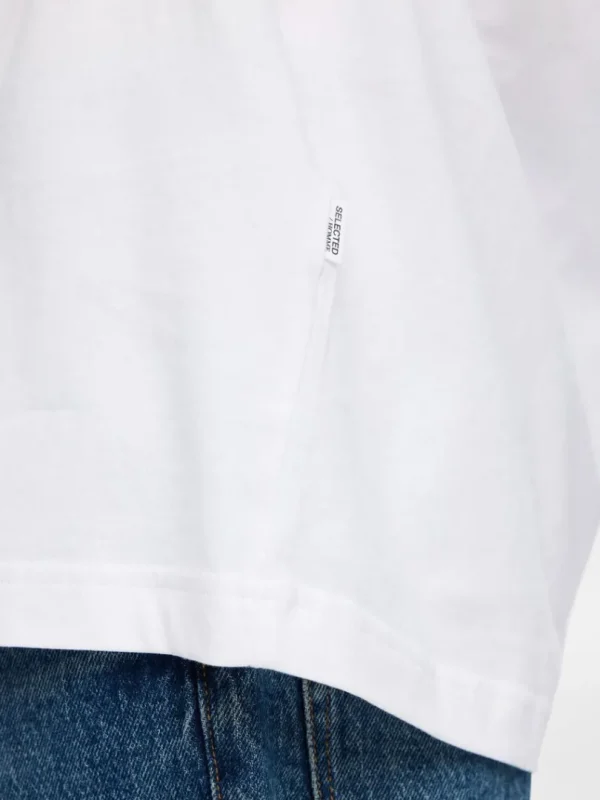T-shirts>SELECTED LANGÆRMET T-SHIRT White