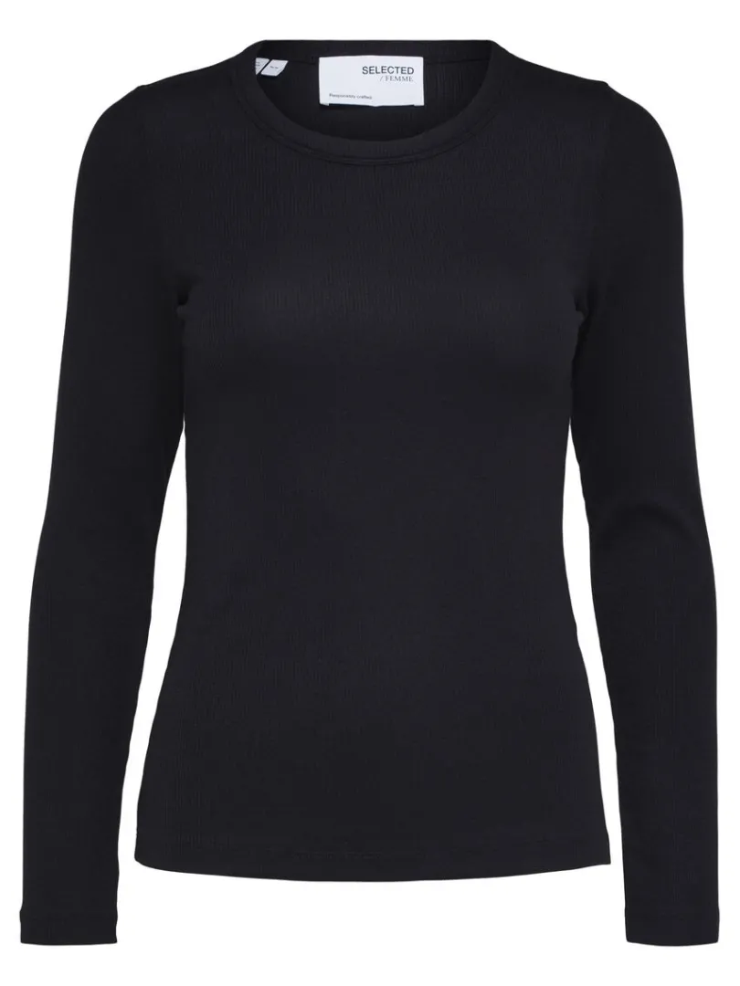 langrmet_tshirt_5-2.webp T-shirts>SELECTED LANGÆRMET T-SHIRT Black