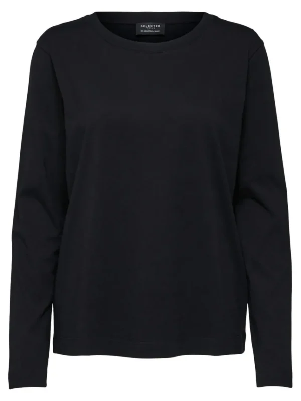 T-shirts>SELECTED LANGÆRMET T-SHIRT Black