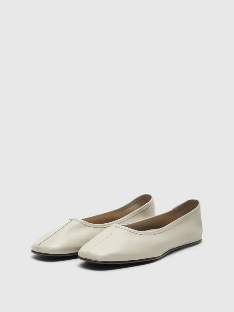 lder_ballerinaer_1.webp Sko>SELECTED LÆDER BALLERINAER Beige