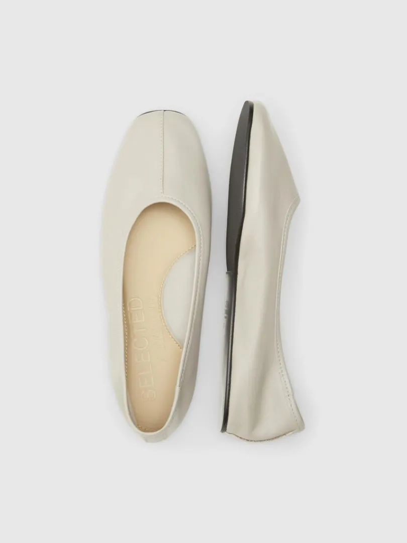 lder_ballerinaer_3.webp Sko>SELECTED LÆDER BALLERINAER Beige