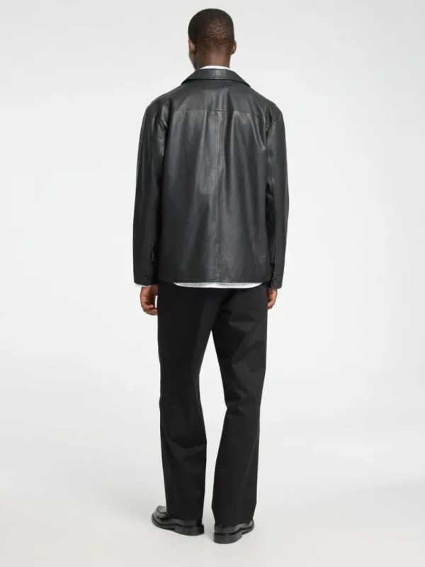 Overtøj>SELECTED LÆDER BLAZER Black