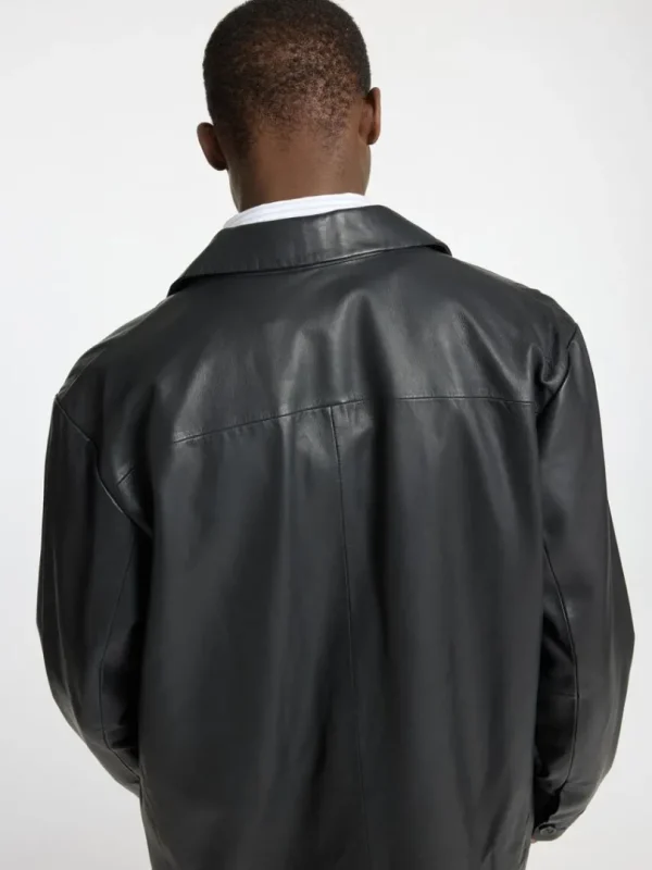 Overtøj>SELECTED LÆDER BLAZER Black