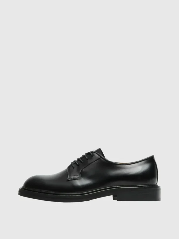Sko>SELECTED LÆDER BLUCHER-SKO Black