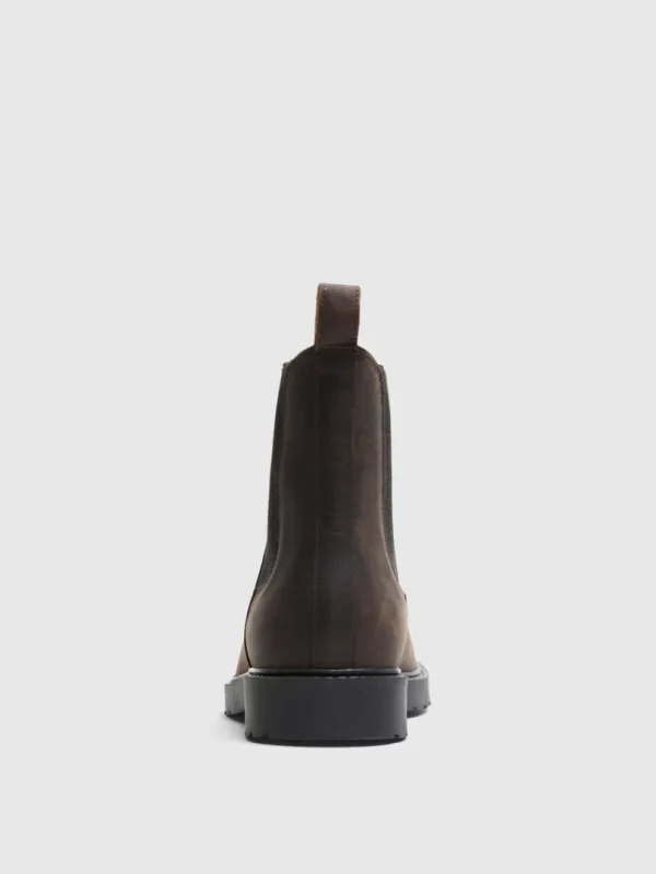 Sko>SELECTED LÆDER CHELSEA-STØVLER Brown