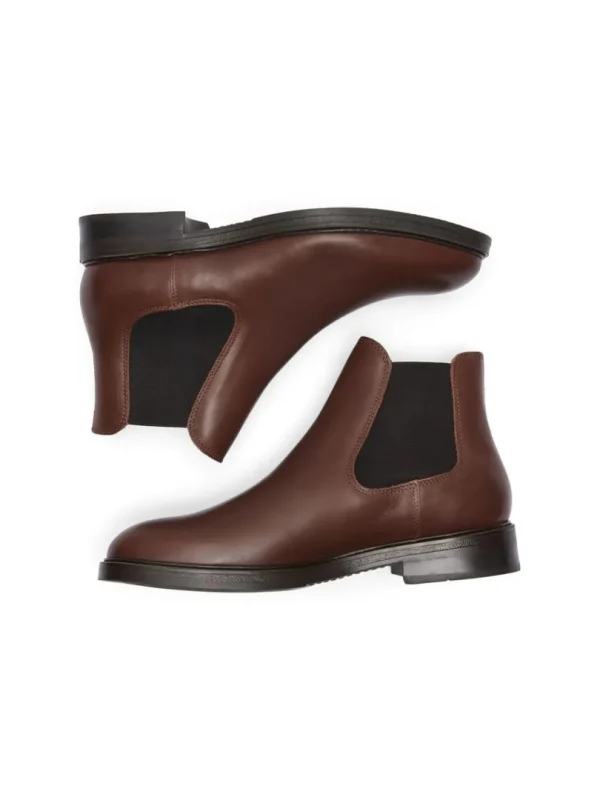 Sko>SELECTED LÆDER CHELSEA-STØVLER Brown