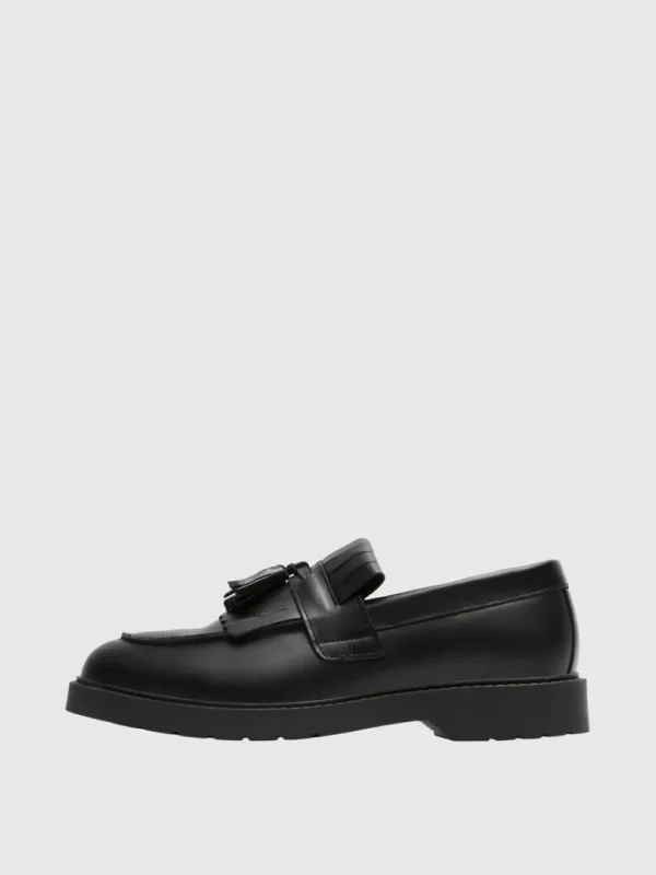 Sko>SELECTED LÆDER KILTIE LOAFERS Black