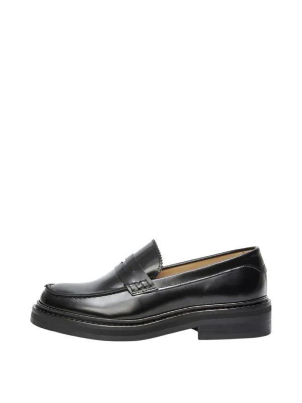 Sko>SELECTED LÆDER LOAFERS Black