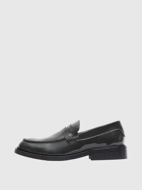 Sko>SELECTED LÆDER LOAFERS Grey