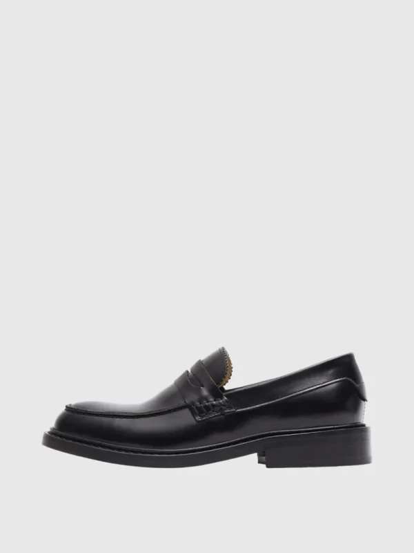 Sko>SELECTED LÆDER LOAFERS Black